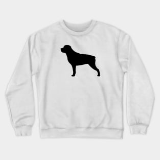 Black Rottweiler Silhouette Crewneck Sweatshirt